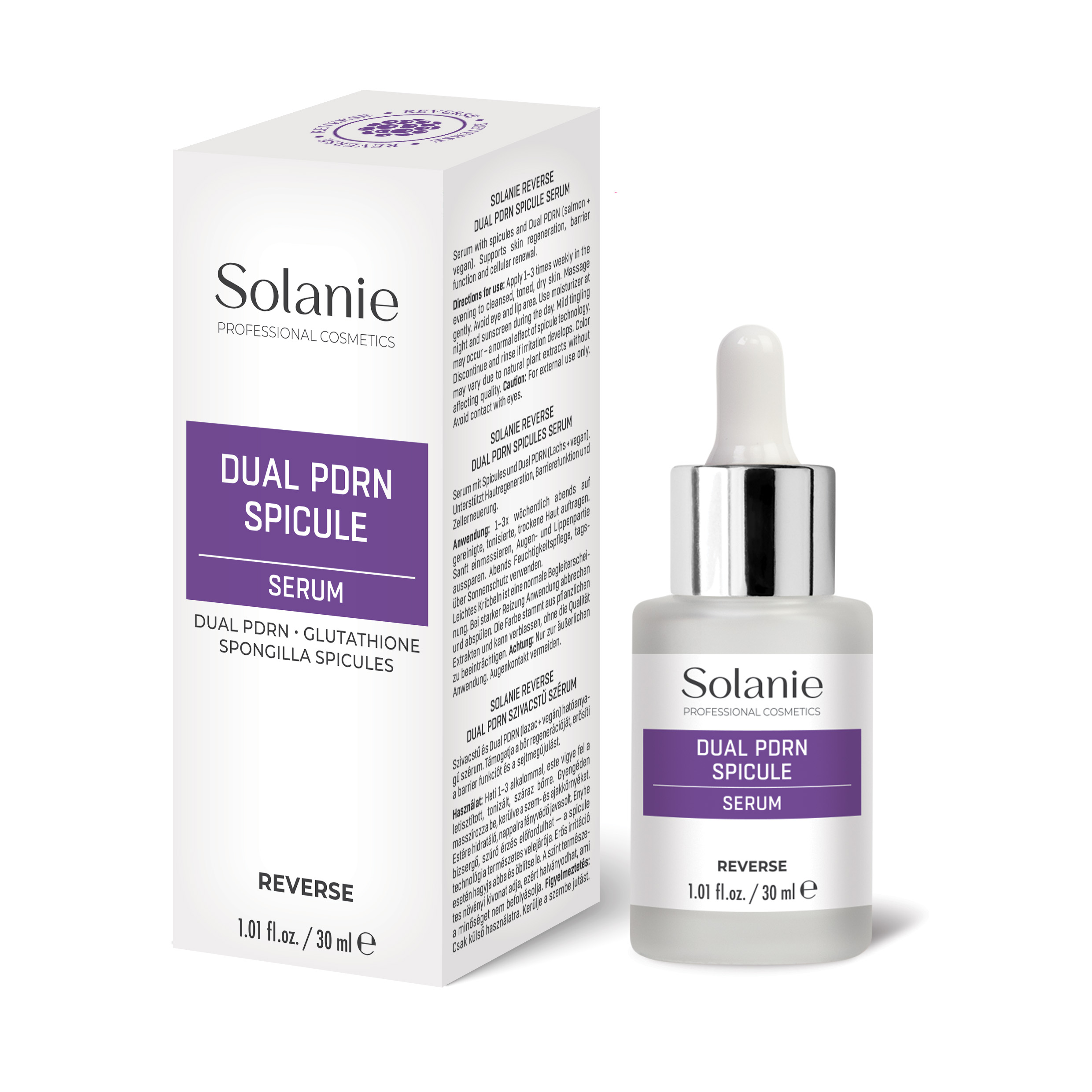 Solanie Reverse koreai dual PDRN szivacstű szérum 30ml